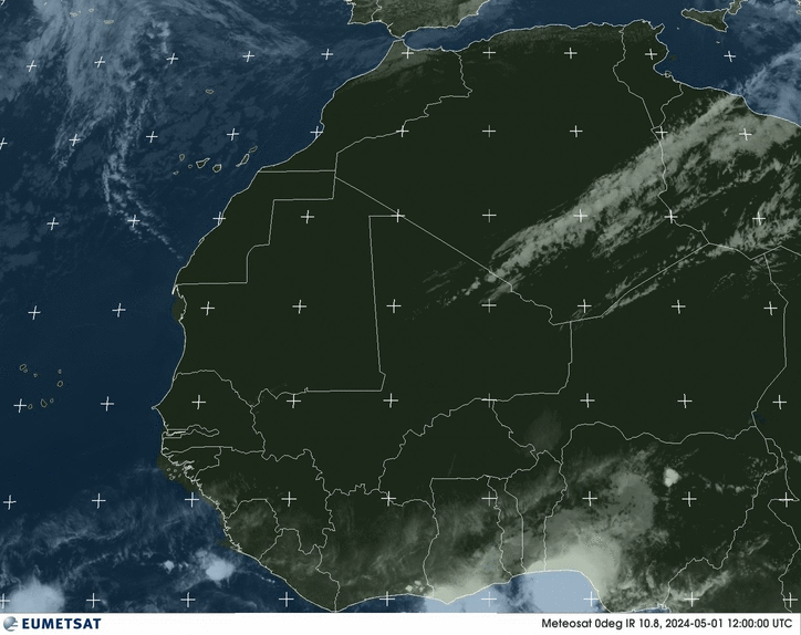 Meteosat - حركية - غرب أفريقيا - أشعة تحت الحمراء - 10.8