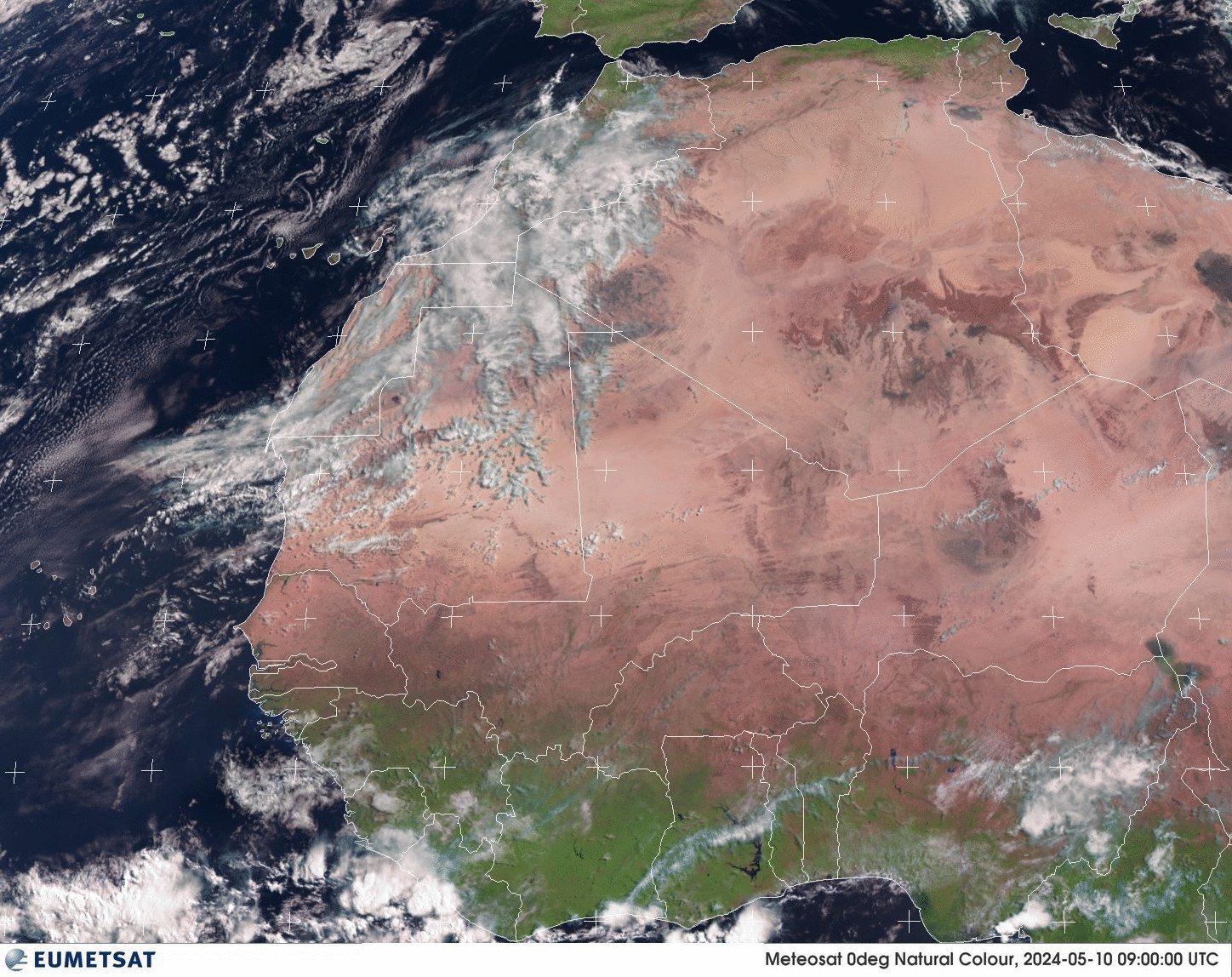 Meteosat - κίνηση - Δυτική Αφρική - RGB