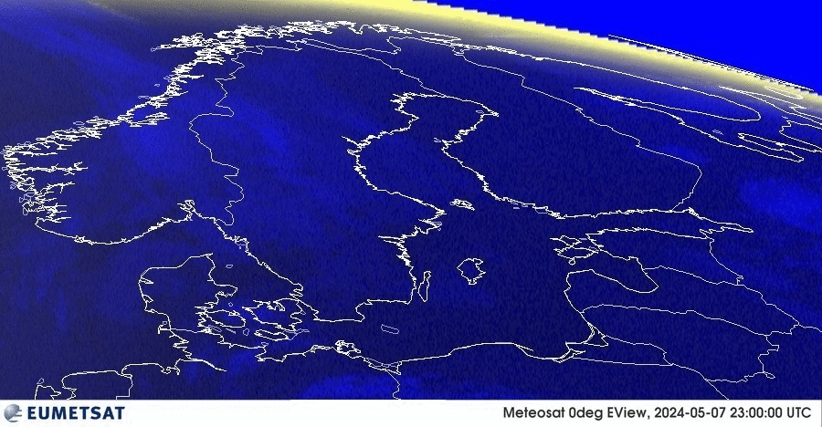 Meteosat - animation - RGB : Danemark, Norvège, Suède, Finlande, Estonie, Lettonie, Lituanie