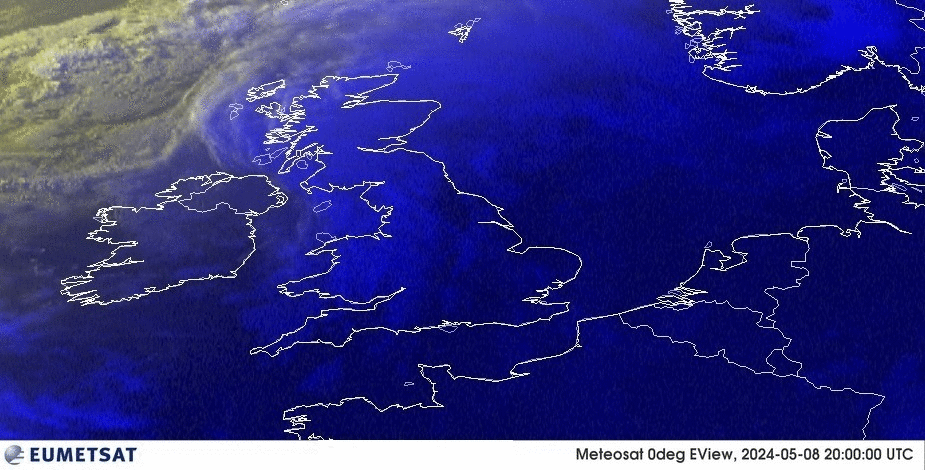 Meteosat - мультипликация - RGB : Великобритания, Ирландия, Бельгия, Нидерланды