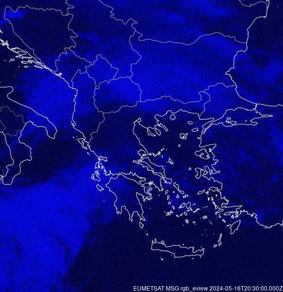 Meteosat - RGB - Ελλάδα, Βουλγαρία, Ρουμανία, Σερβία, Βοσνία και Ερζεγοβίνη, Μαυροβούνιο, ΠΓΔΜ, Αλβανία, Κοσσυφοπέδιο, Τουρκία