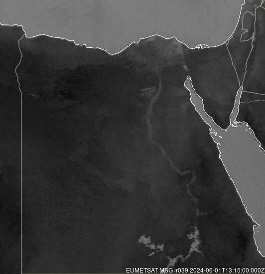 Meteosat - ปริมาณน้ำที่ตกลงมา - อียิปต์
