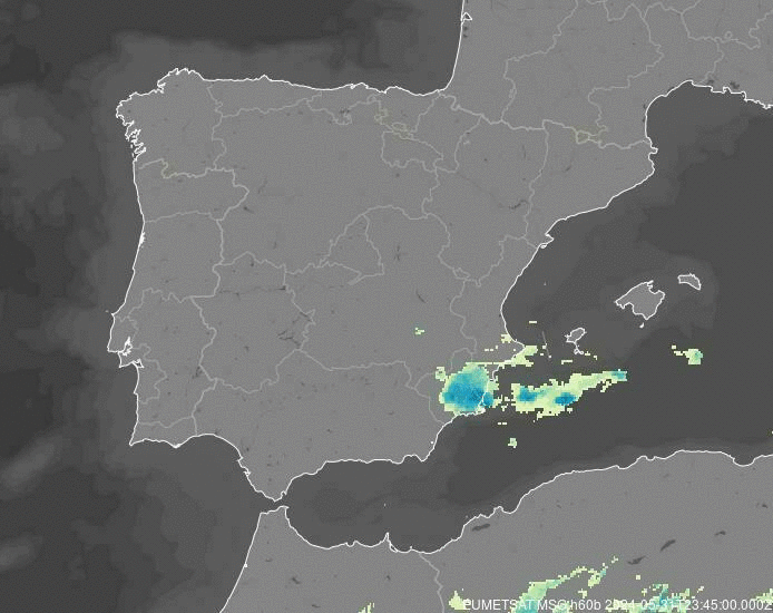 Meteosat - precipitação - Espanha - Portugal