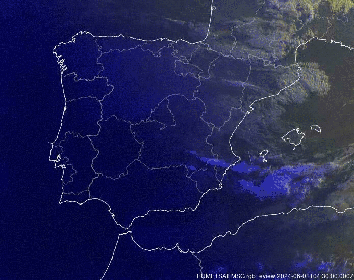 Meteosat - משקעים - ספרד - פורטוגל