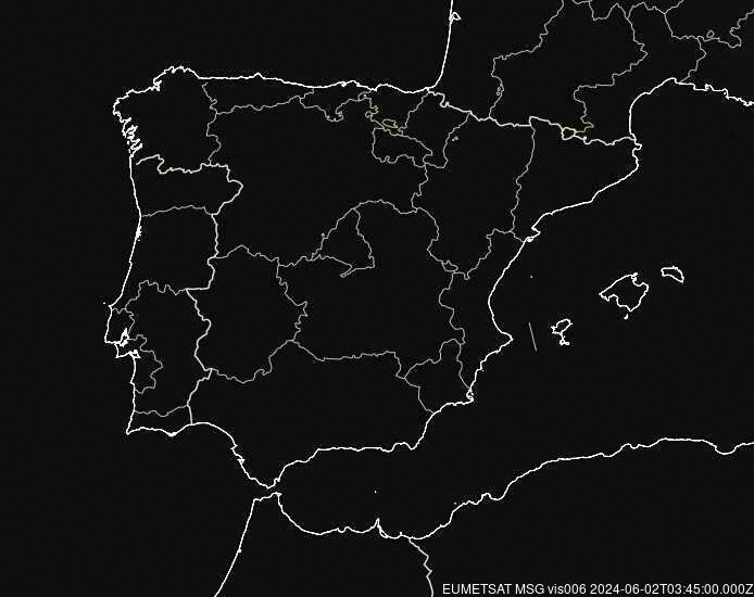 Meteosat - ปริมาณน้ำที่ตกลงมา - สเปน - โปรตุเกส