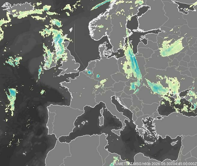 Meteosat - csapadék - Európa