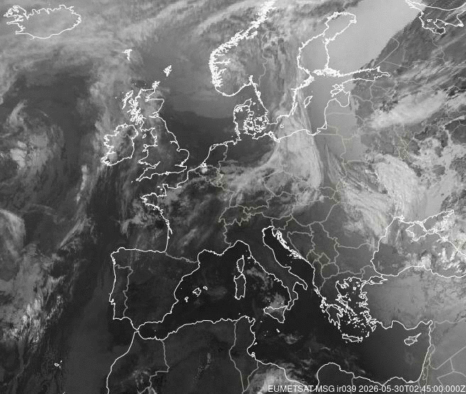 Meteosat - csapadék - Európa