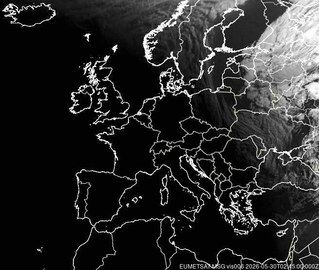 Meteosat - csapadék - Európa