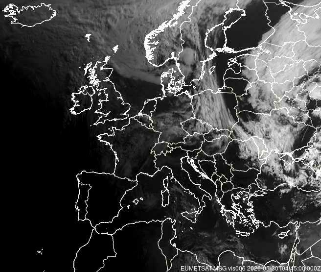 Meteosat - látható - Európa