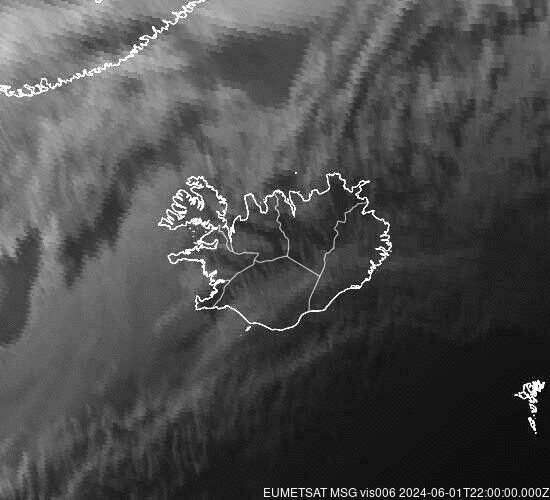 Meteosat - ปริมาณน้ำที่ตกลงมา - ไอซ์แลนด์