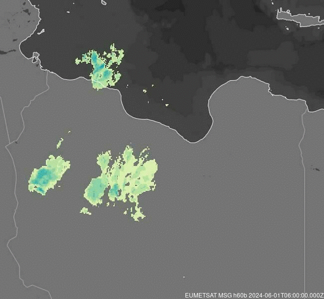 Meteosat - précipitations - Libye