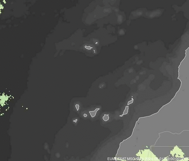 Meteosat - ปริมาณน้ำที่ตกลงมา - ไอซ์แลนด์