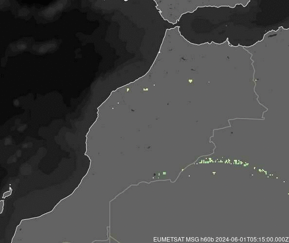 Meteosat - neerslag - Marokko