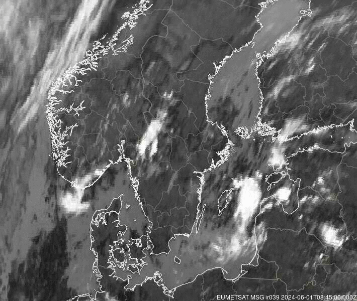 Meteosat - precipitació - Dinamarca, Noruega, Suècia, Finlàndia, Estònia, Letònia, Lituània