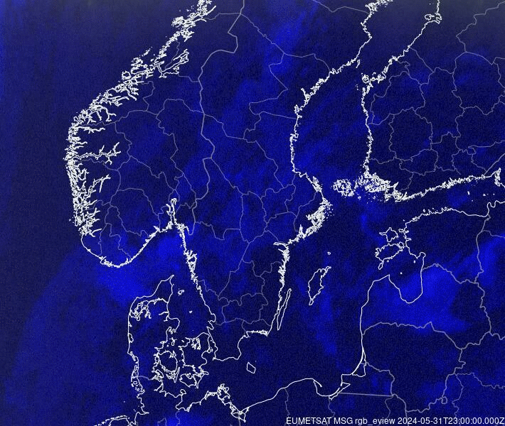 Meteosat - precipitação - Dinamarca, Noruega, Suécia, Finlândia, Estónia, Letónia, Lituânia