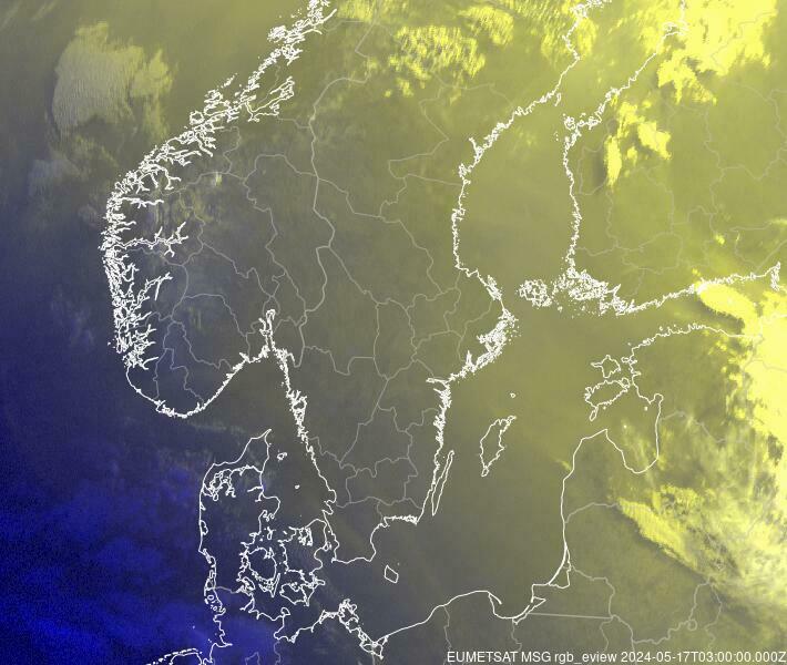 Meteosat - RGB - Dánia, Norvégia, Svédország, Finnország, Észtország, Lettország, Litvánia